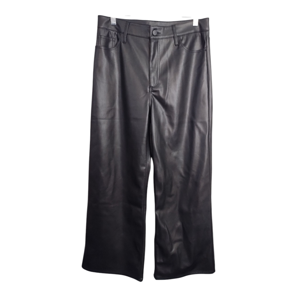 Joe's Jeans Wide Leg Faux Leather High Waist Boho Preppy Festival Office Pant 29